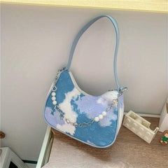 Tie Dye Crescent Bag Underarm Shoulder Bag Women's Handbag & Purse