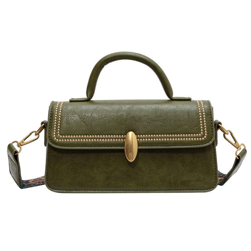 Retro Style Crossbody Bag Women PU Leather Handbag Ethnic Strap