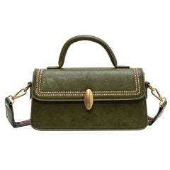 Retro Style Crossbody Bag Women PU Leather Handbag Ethnic Strap