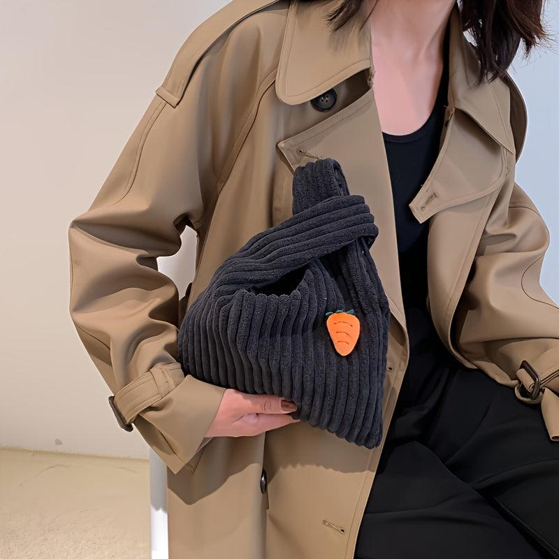 Corduroy Handbag Small Bag for Women