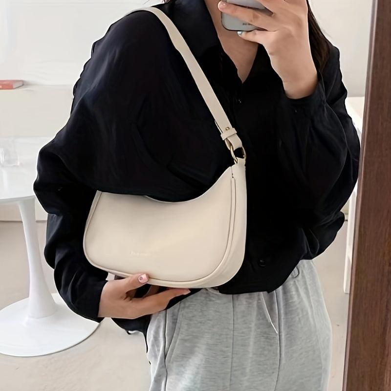 Solid Baguette Bag All Match Shoulder Bag For Women
