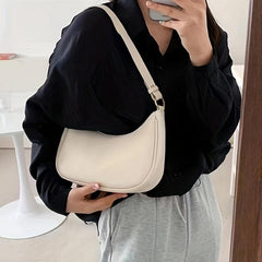Solid Baguette Bag All Match Shoulder Bag For Women
