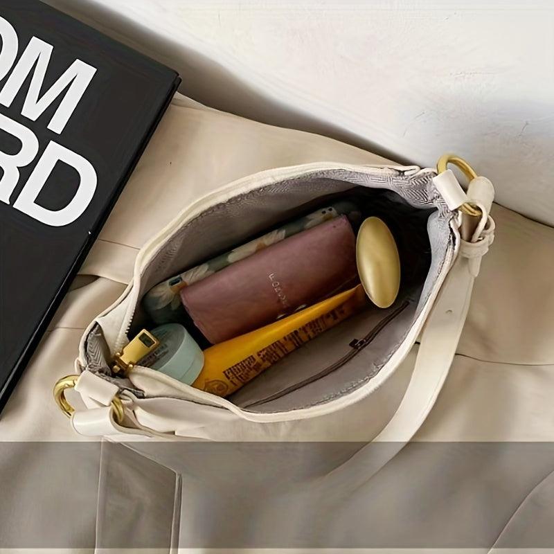Solid Baguette Bag All Match Shoulder Bag For Women