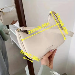 Solid Baguette Bag All Match Shoulder Bag For Women