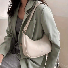Solid Baguette Bag All Match Shoulder Bag For Women