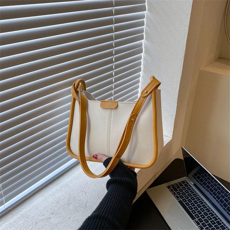 Vintage PU Shoulder Bag Women's Crescent Hobo Purse