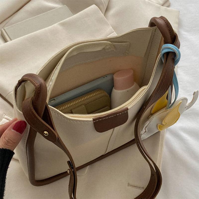 Vintage PU Shoulder Bag Women's Crescent Hobo Purse