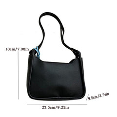 Vintage PU Shoulder Bag Women's Crescent Hobo Purse