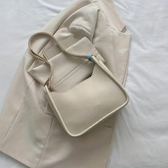 Vintage PU Shoulder Bag Women's Crescent Hobo Purse