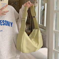 Minimalist Square Shoulder Bag Zipper Solid Bag For Work