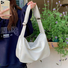 Minimalist Square Shoulder Bag Zipper Solid Bag For Work