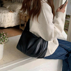 Minimalist Square Shoulder Bag Zipper Solid Bag For Work