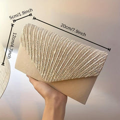 Rhinestone Ruched Evening Bag Clutch Prom Handbag