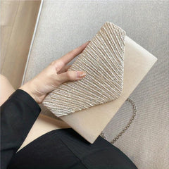 Rhinestone Ruched Evening Bag Clutch Prom Handbag