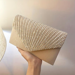 Rhinestone Ruched Evening Bag Clutch Prom Handbag