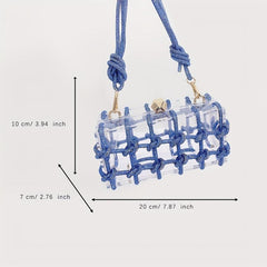 Clear Rhinestone Evening Bag Acrylic Clutch Wedding Party Handbag