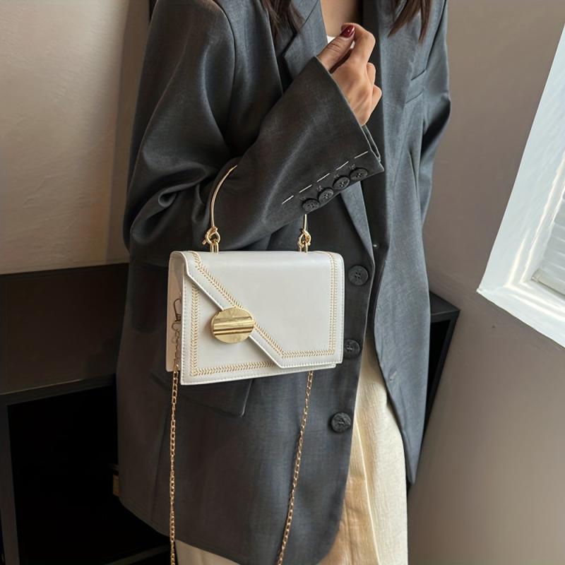 Square Chain Crossbody Bag Top Ring Handbag