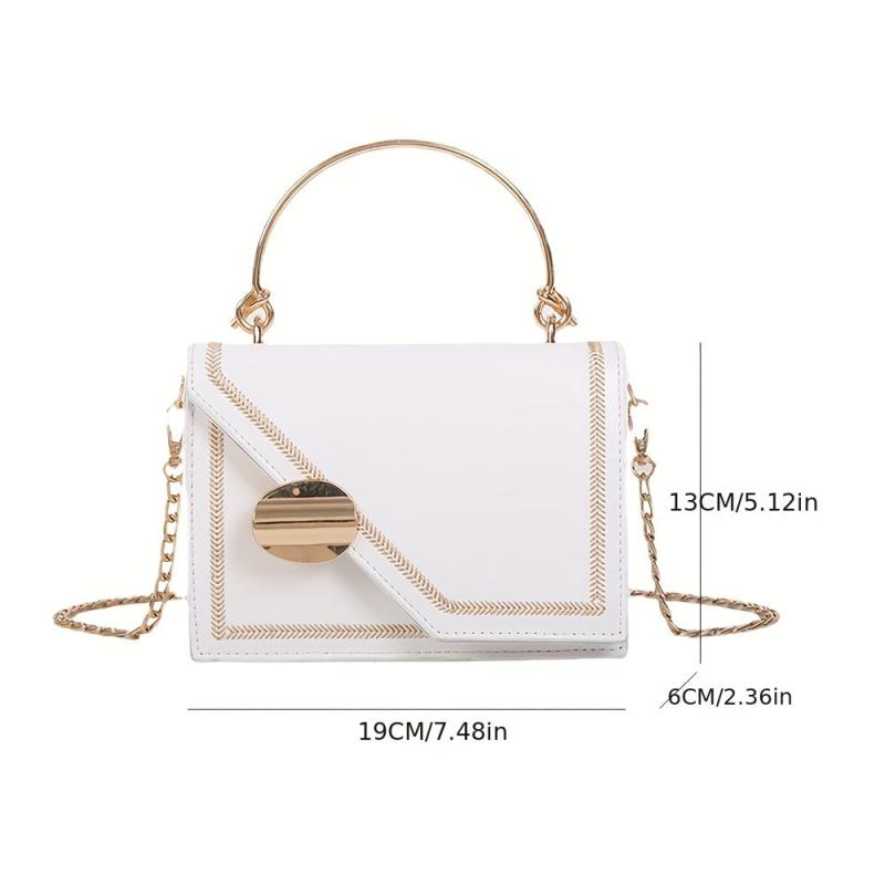 Square Chain Crossbody Bag Top Ring Handbag
