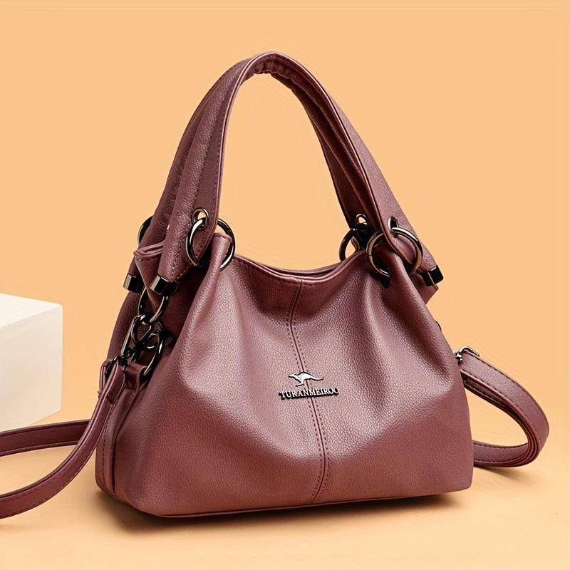 Vintage Crossbody Bag Retro Top Handle Shoulder Bag Women's Stylish Handbag