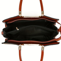 Crocodile Pattern Tote Bag Large Capacity Top Handle Satchel Purse