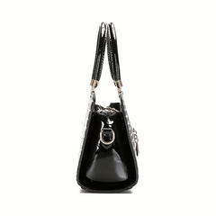 Crocodile Pattern Tote Bag Large Capacity Top Handle Satchel Purse