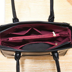 Minimalist Solid Bag Sets All Match Tote Bag With Clutch Pouch