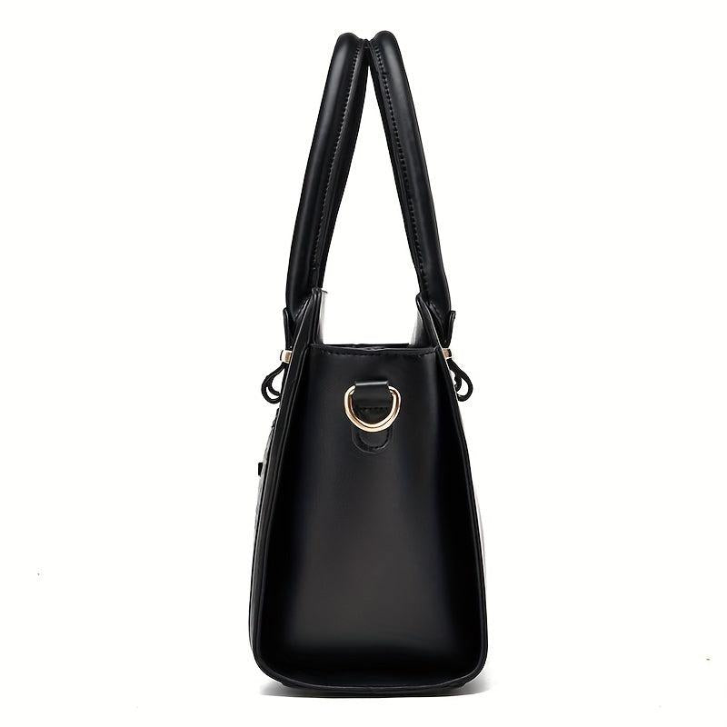 Minimalist Solid Bag Sets All Match Tote Bag With Clutch Pouch