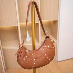 Rivets Decor Baguette Bag Underarm Bag