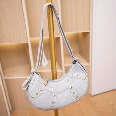 Rivets Decor Baguette Bag Underarm Bag