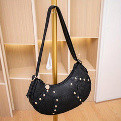 Rivets Decor Baguette Bag Underarm Bag