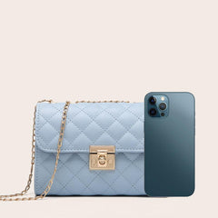 Quilted Crossbody Bag Chain Clutch Shoulder Square Bag