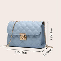 Quilted Crossbody Bag Chain Clutch Shoulder Square Bag