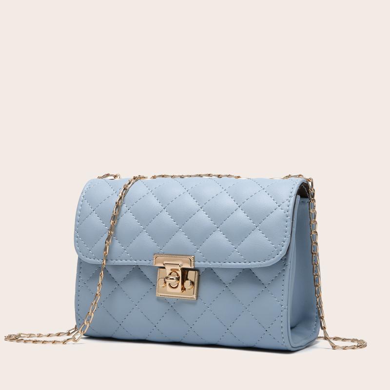 Quilted Crossbody Bag Chain Clutch Shoulder Square Bag
