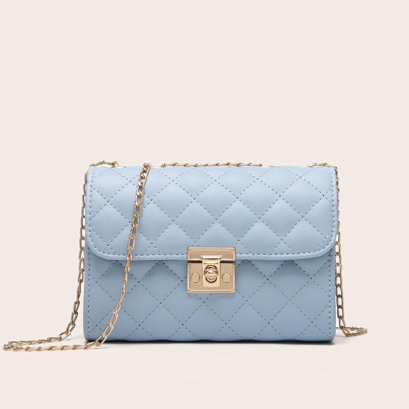 Quilted Crossbody Bag Chain Clutch Shoulder Square Bag