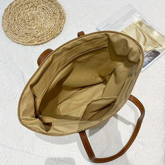 Boho Woven Tote Bag Straw Shoulder Bag for Women