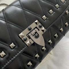 Argyle Quilted Square Crossbody Bag Solid Shoulder Bag Flap Crossbody Bag