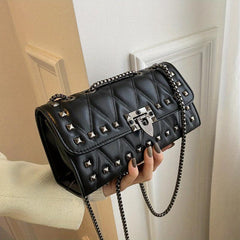 Argyle Quilted Square Crossbody Bag Solid Shoulder Bag Flap Crossbody Bag