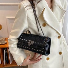 Argyle Quilted Square Crossbody Bag Solid Shoulder Bag Flap Crossbody Bag