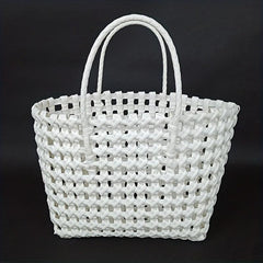 Beach Bag PVC Handbag Waterproof Hollow Out Woven Summer Travel