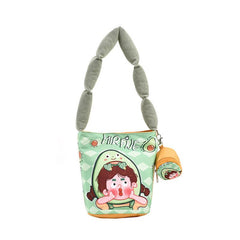 Anime Doll Print Bucket Bag Funny Style