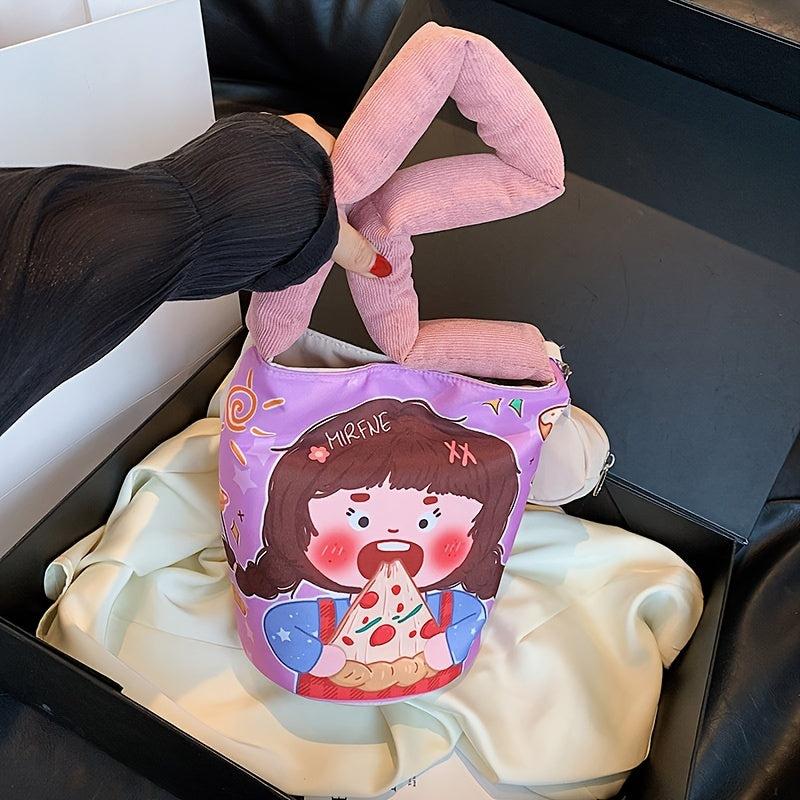 Anime Doll Print Bucket Bag Funny Style