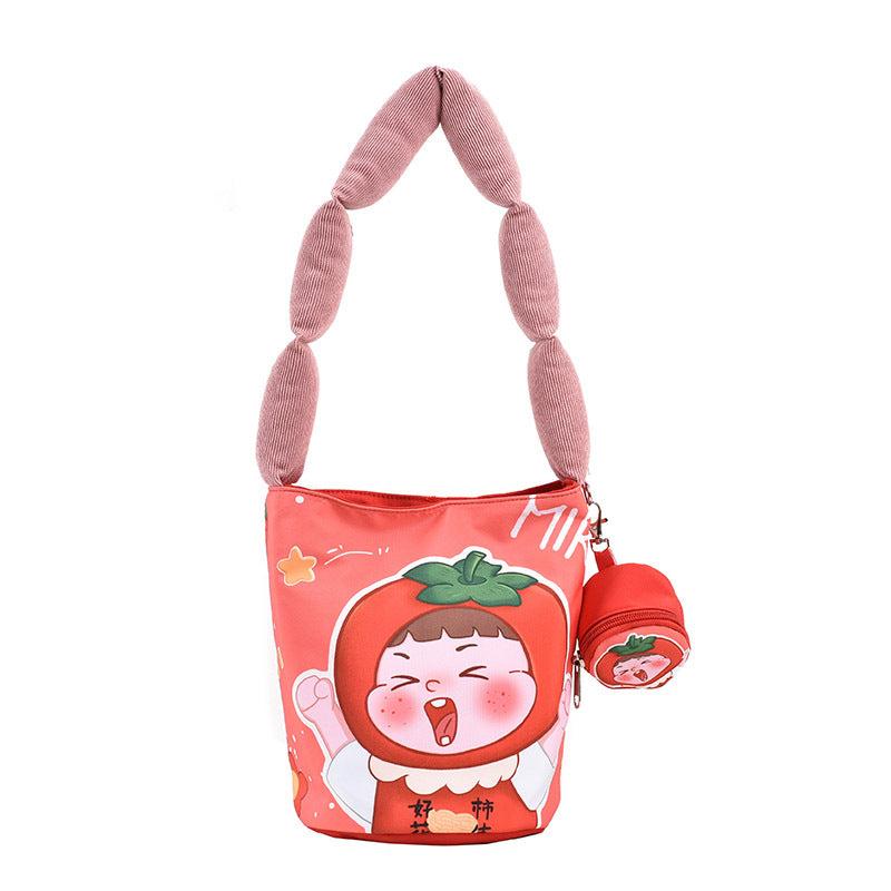 Anime Doll Print Bucket Bag Funny Style