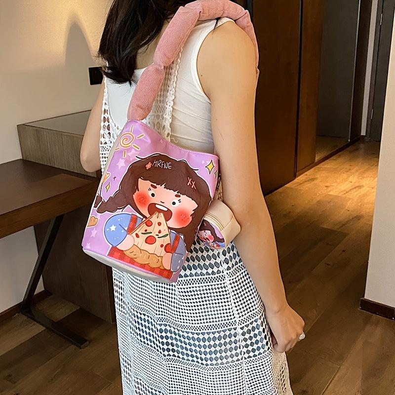 Anime Doll Print Bucket Bag Funny Style