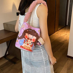 Anime Doll Print Bucket Bag Funny Style
