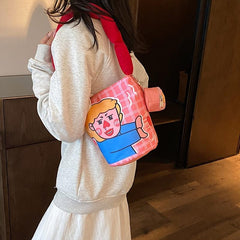 Anime Doll Print Bucket Bag Funny Style