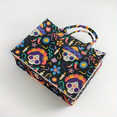Halloween Party Gift Bag Ghost Skull Print Tote Bag Pumpkin Devil Candy Bag