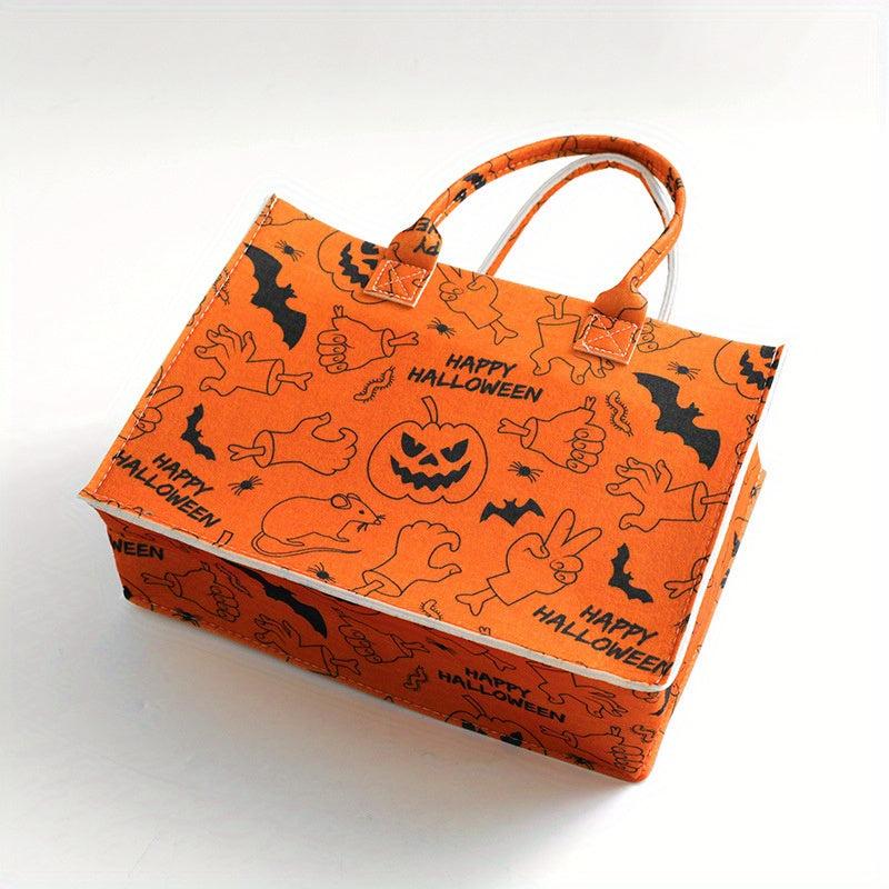 Halloween Party Gift Bag Ghost Skull Print Tote Bag Pumpkin Devil Candy Bag