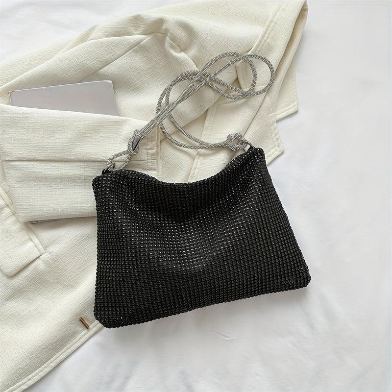 Glitter Rhinestone Hobo Bag Evening Shoulder Bag for Wedding Party