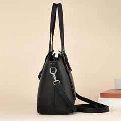 Classic Solid Shoulder Bag & Clutch Pouch Combo for Work
