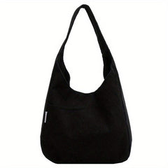 Corduroy Shoulder Bag Large Capacity Tote Bag Casual Hobo Bag